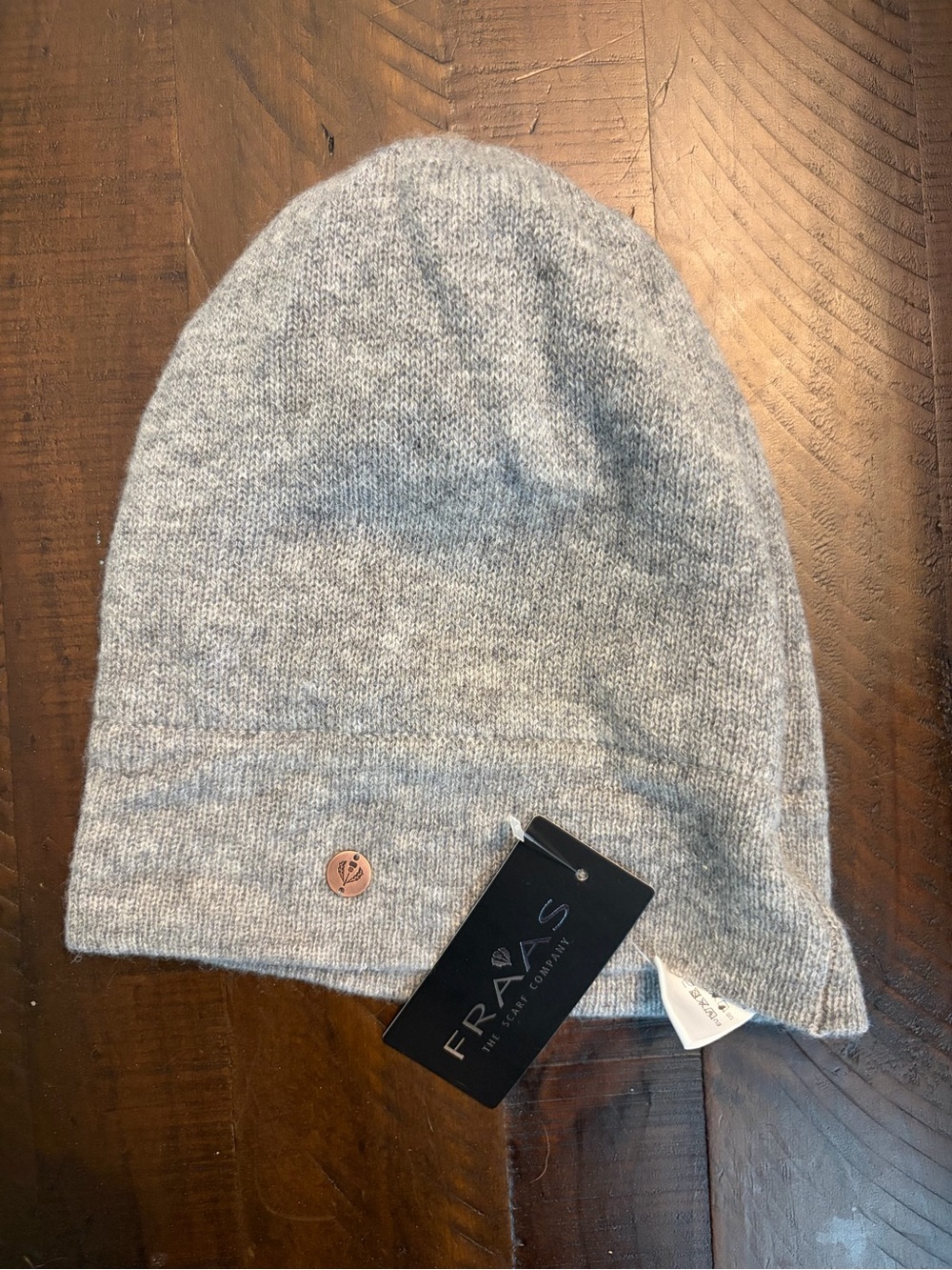 V FRAAS Cashmere-Blend Gray Beanie BRAND NEW WITH TAGS